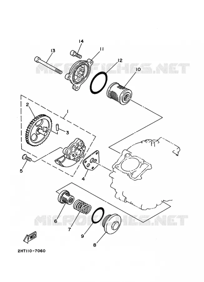 POMPE A HUILE Yamaha QUAD 250 1989 YFM250  YFM250MOTO 4 - 250