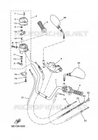 GUIDON ET CABLES pour Yamaha YFM350FWA de 2008