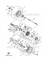ROUE ARRIERE pour Yamaha YFM350FWA de 2008