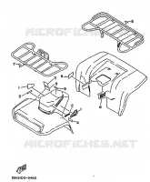 EMBLEME / ETIQUETTE 3 pour Yamaha MOTO 4 - 250 de 1989