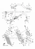 RADIATEUR / DURITES pour Yamaha MIDNIGHT STAR de 2016