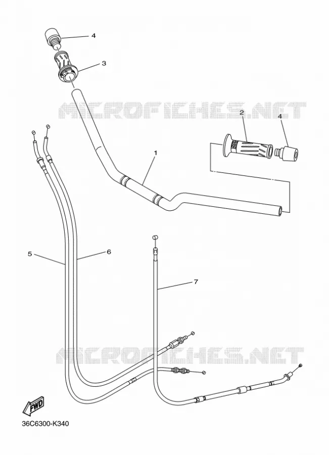 GUIDON ET CABLES Yamaha MOTO 600 2016 XJ6  XJ6FA