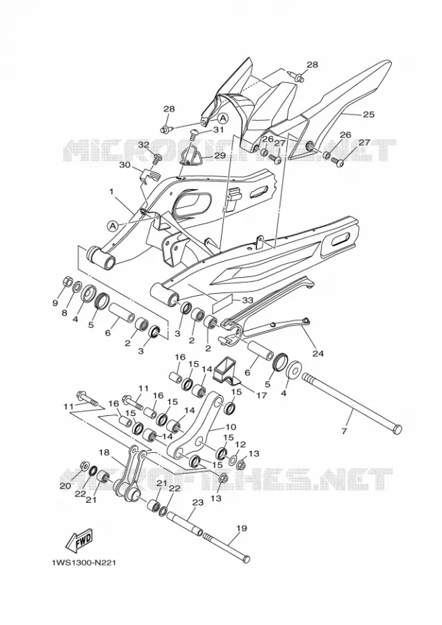 BRAS ARRIERE Yamaha MOTO 700 2016 MT  MT07