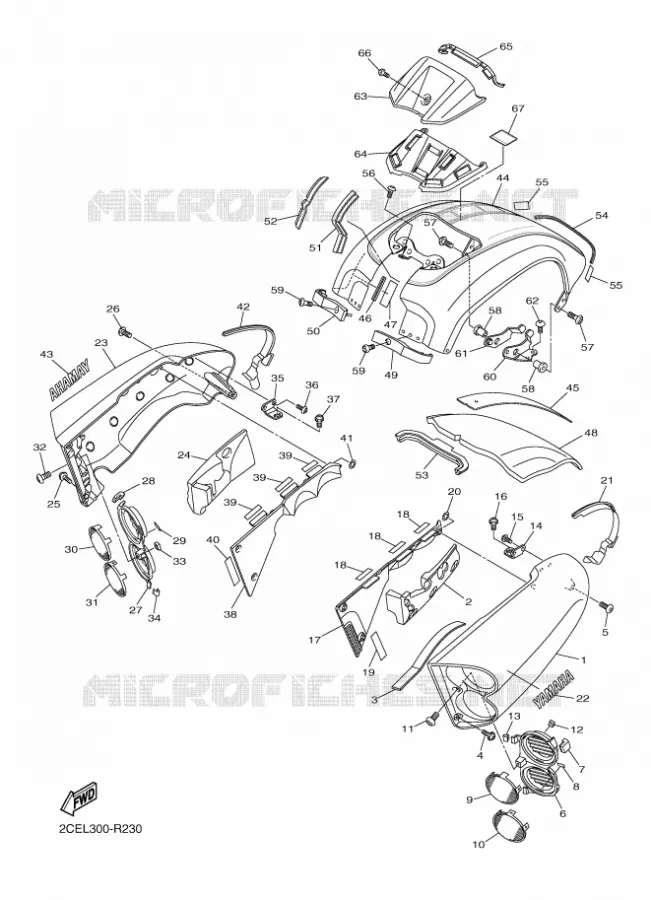 COUVERCLE LATERAL Yamaha MOTO 1700 2016 VMAX  VMX17