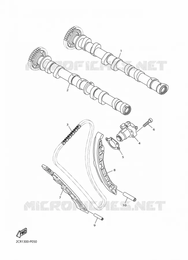 ARBRE A CAMES / CHAINE DE DISTRIBUTION Yamaha MOTO 1000 2016 R1  YZF-R1