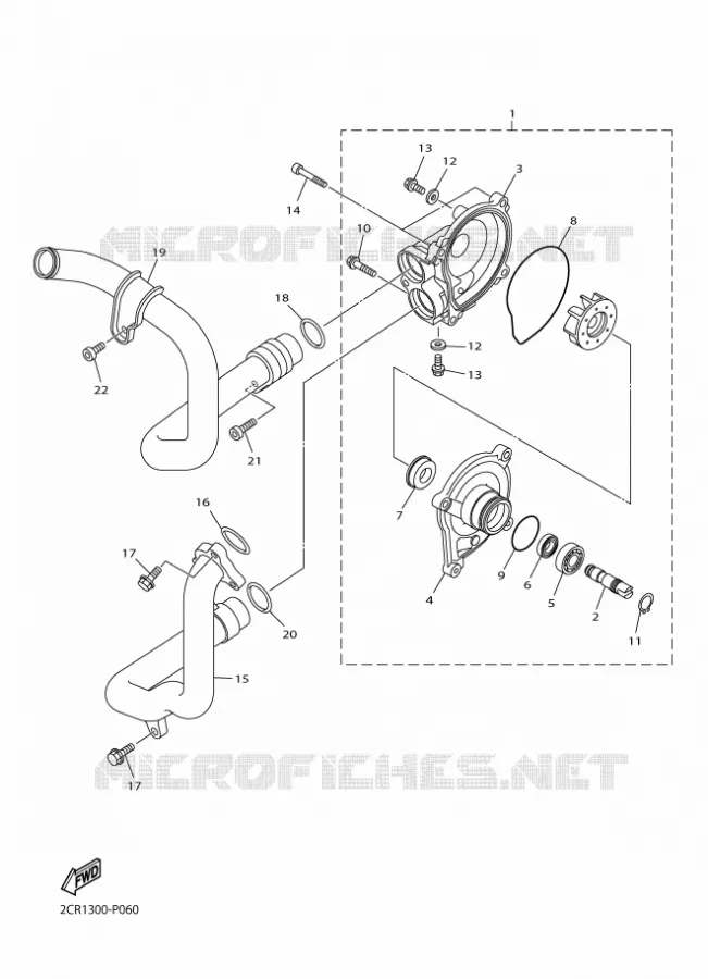 POMPE A EAU / DURITES Yamaha MOTO 1000 2016 R1  YZF-R1R1