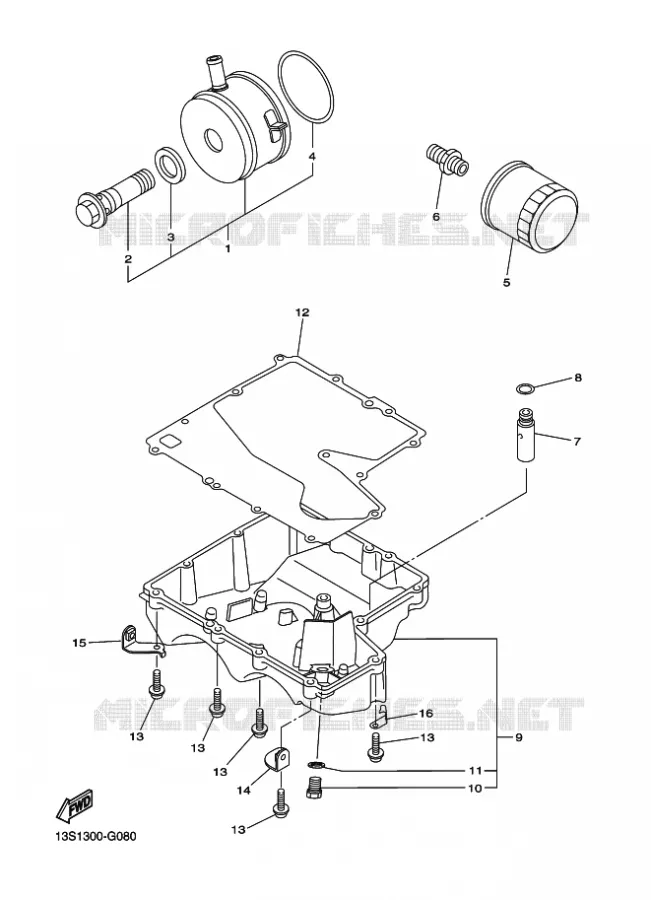 FILTRE A HUILE Yamaha MOTO 600 2016 R6  YZF-R6