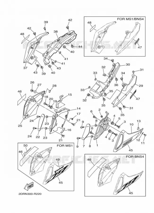 COUVERCLE LATERAL Yamaha MOTO 900 2016 MT  MT09A