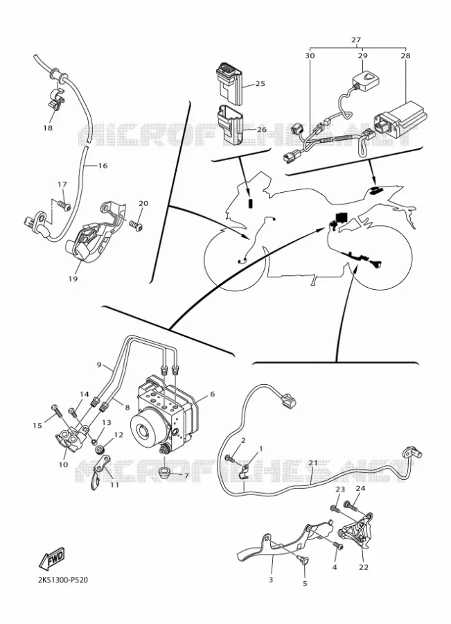 PARTIE ELECTRIQUE 3 Yamaha MOTO 1000 2016 R1M  YZF-R1M
