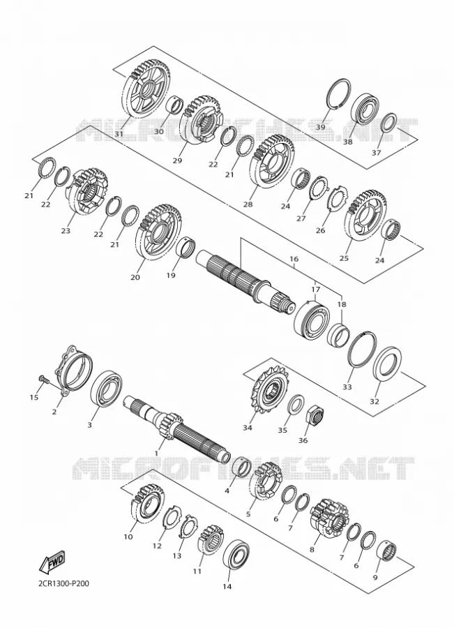 TRANSMISSION Yamaha MOTO 1000 2016 R1M  YZF-R1M