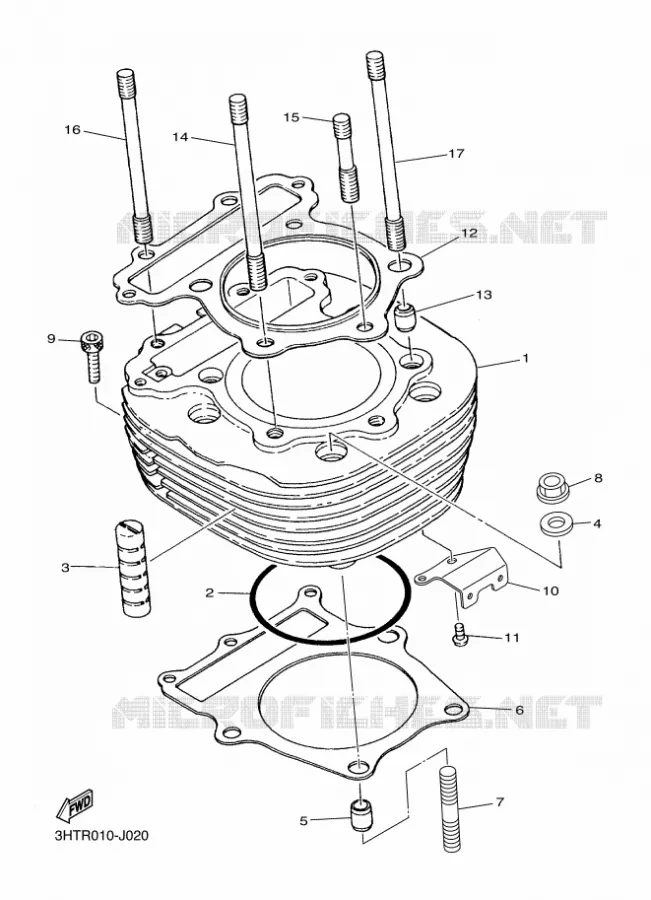 CYLINDRE Yamaha MOTO 400 2016 SR  SR400