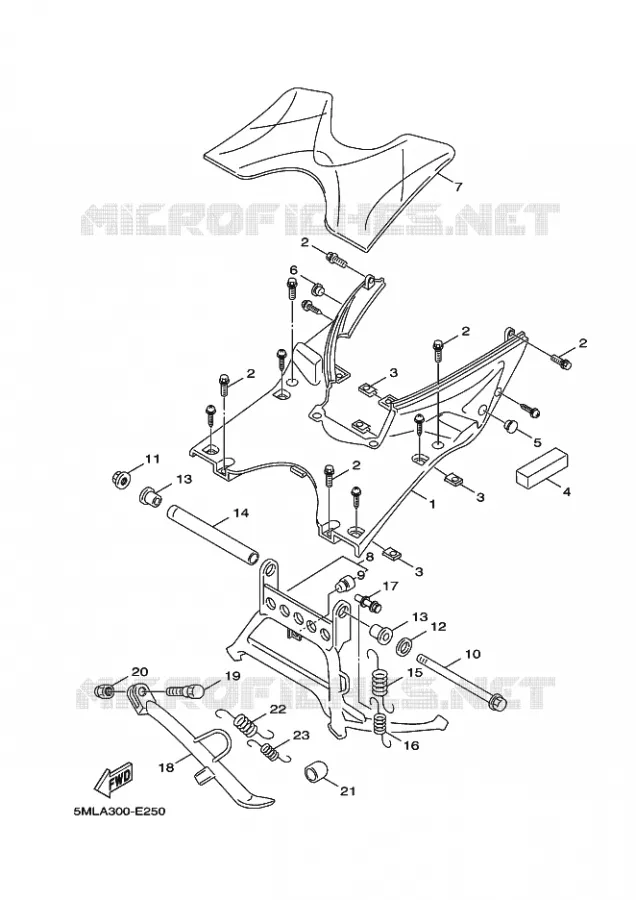 SUPPORT / REPOSE PIEDS Yamaha SCOOTER 125 2004 FLAME  X  NXC125