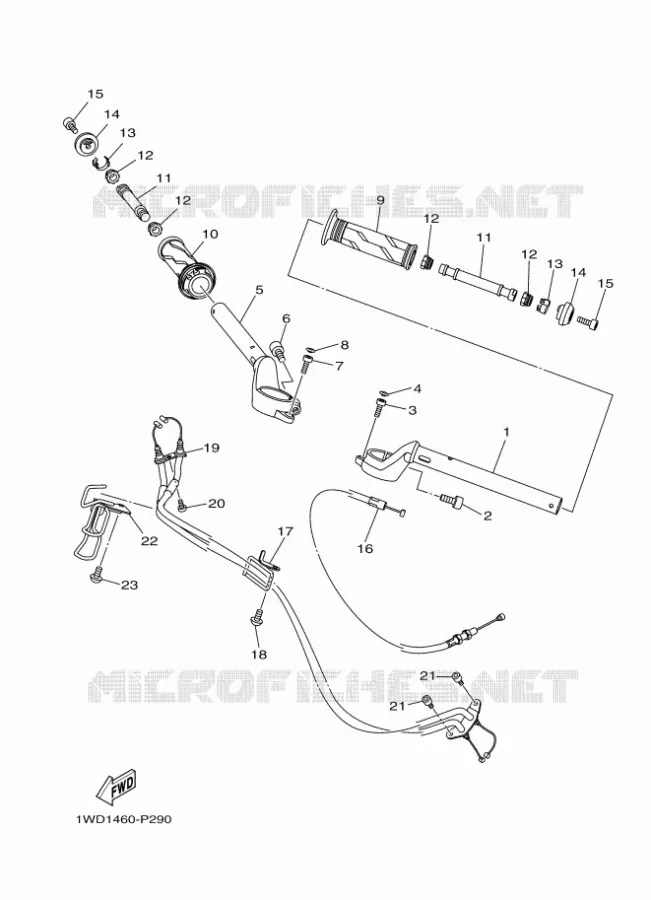 GUIDON ET CABLES Yamaha MOTO 300 2016 R3  YZF-R3A