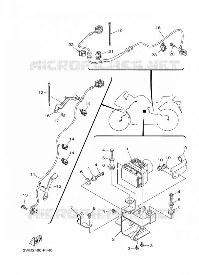PARTIE ELECTRIQUE 3 Yamaha MOTO 300 2016 R3  YZF-R3A