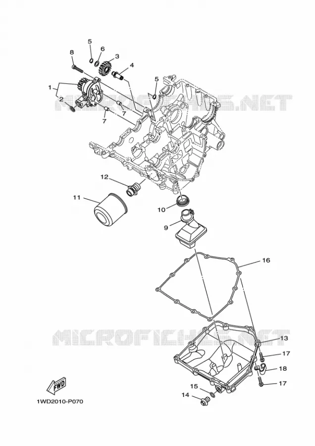 POMPE A HUILE Yamaha MOTO 300 2016 R3  YZF-R3A