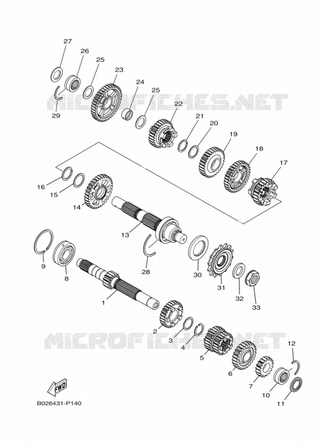 TRANSMISSION Yamaha MOTO 300 2016 R3  YZF-R3A