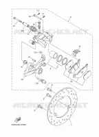 ETRIER DE FREIN ARRIERE pour Yamaha YZF-R3 ABS de 2016