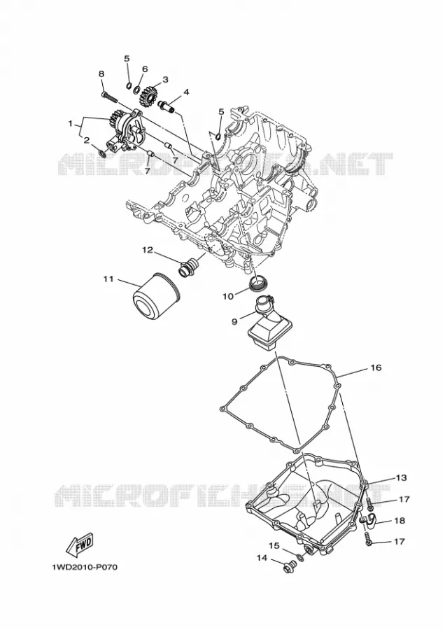 POMPE A HUILE Yamaha MOTO 300 2016 R3  YZF-R3A