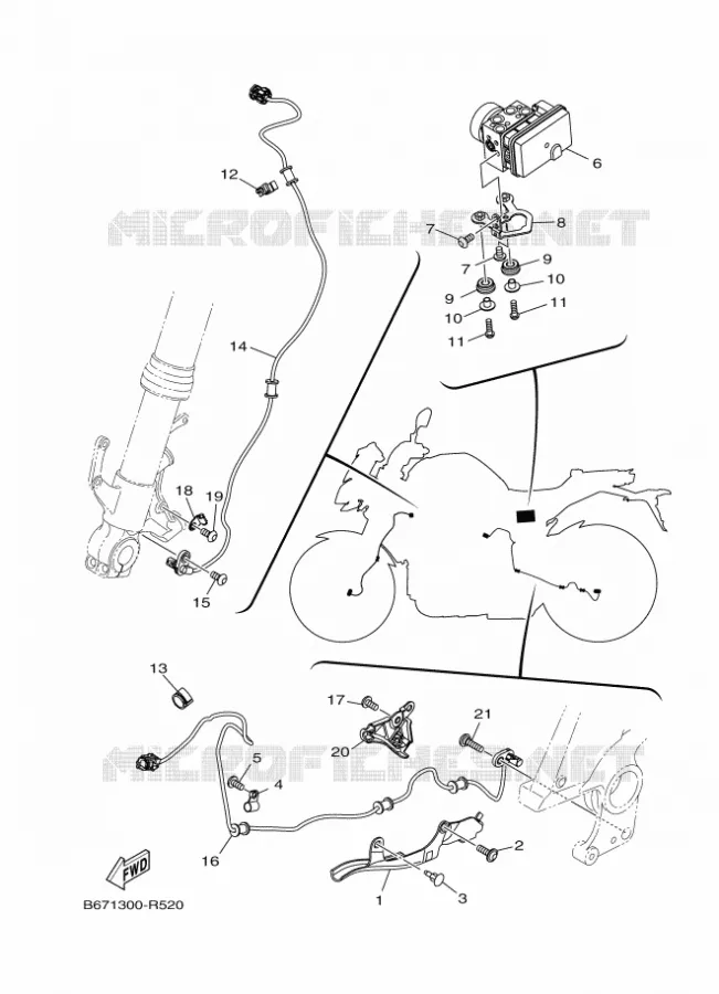 PARTIE ELECTRIQUE 3 Yamaha MOTO 1000 2016 MT  MTN1000