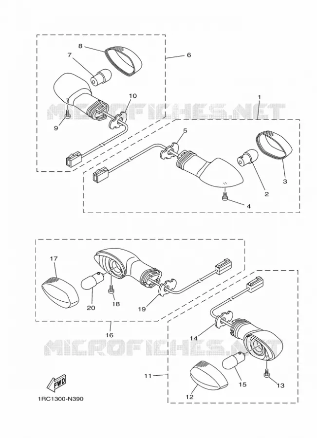 CLIGNOTANT Yamaha MOTO 900 2016 MT  MT09