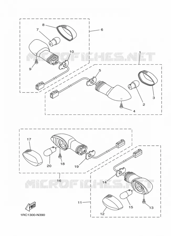 CLIGNOTANT Yamaha MOTO 900 2016 MT  MT09