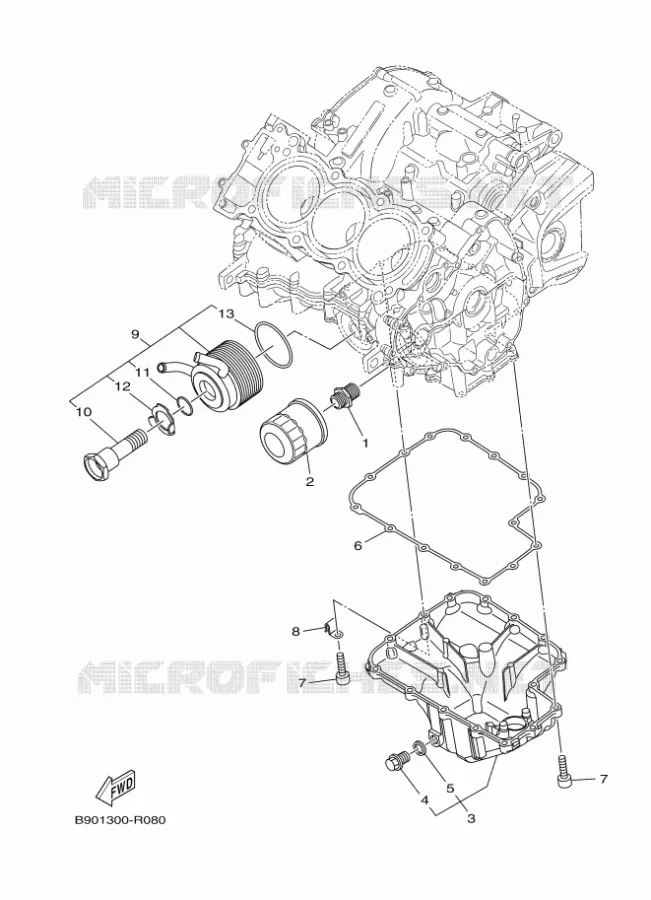 FILTRE A HUILE Yamaha MOTO 900 2016 MT  MT09