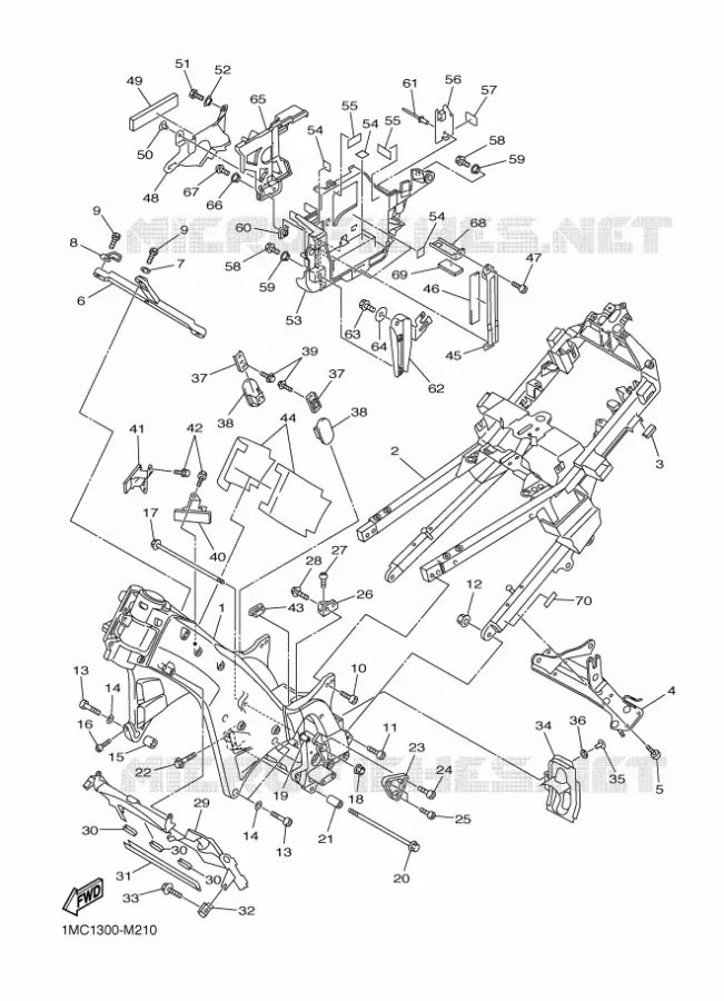 CADRE Yamaha MOTO 1300 2016 FJR  FJR1300-A