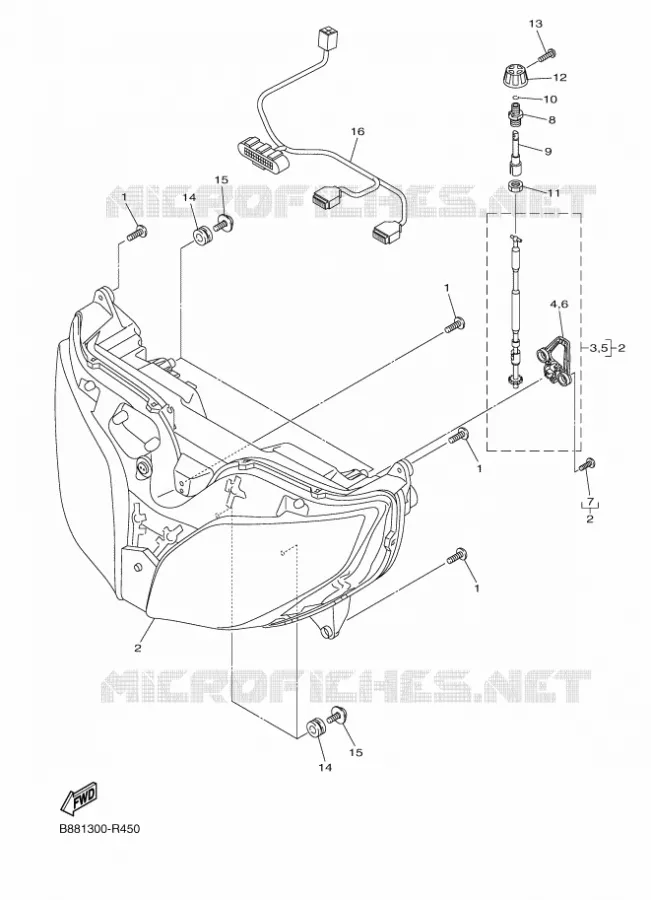 PHARE  Yamaha MOTO 1300 2016 FJR  FJR1300-A