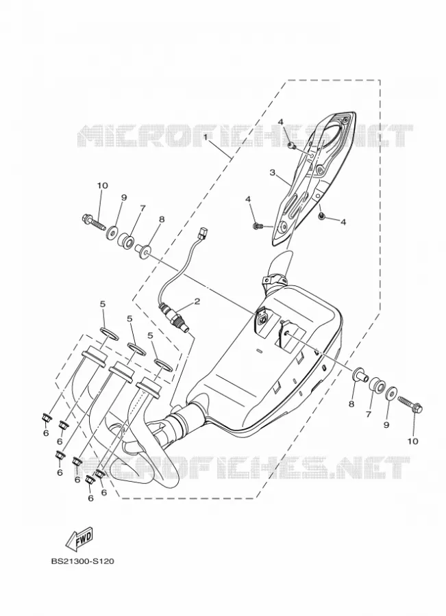 ECHAPPEMENT Yamaha MOTO 900 2017 MT  MTN850-A