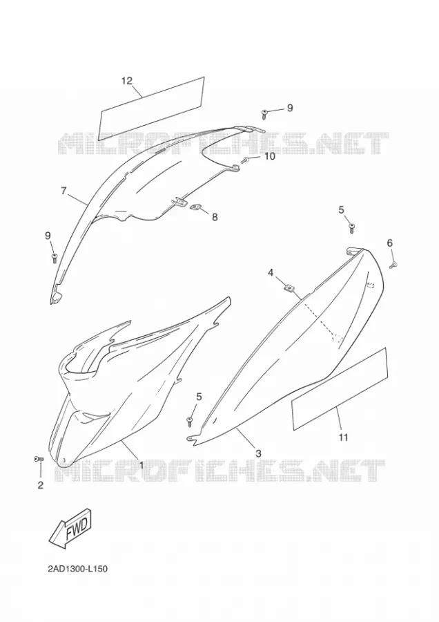 COUVERCLE LATERAL Yamaha SCOOTER 50 2012 JOG  CS50