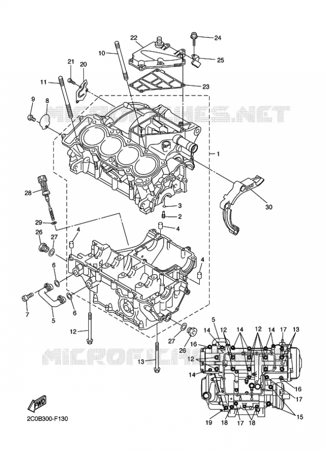 CARTER MOTEUR Yamaha MOTO 600 2016 YZF-R6  YZF-R6