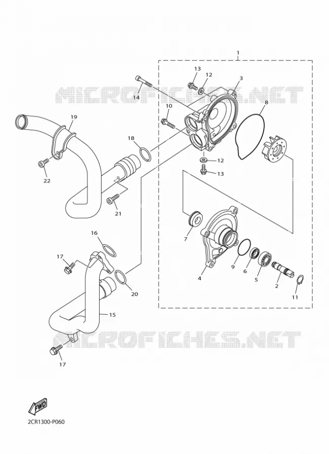 POMPE A EAU / DURITES Yamaha MOTO 1000 2016 R1M  YZF-R1M