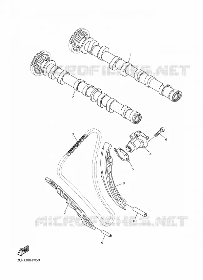 ARBRE A CAMES / CHAINE DE DISTRIBUTION Yamaha MOTO 1000 2017 R1M  YZF-R1M