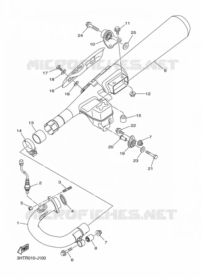 ECHAPPEMENT Yamaha MOTO 400 2016 SR  SR400