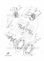 ETRIER DE FREIN AVANT pour Yamaha MT-09 TRACER ABS de 2016