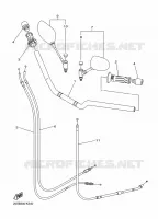 GUIDON ET CABLES pour Yamaha XJ6 N ABS de 2016