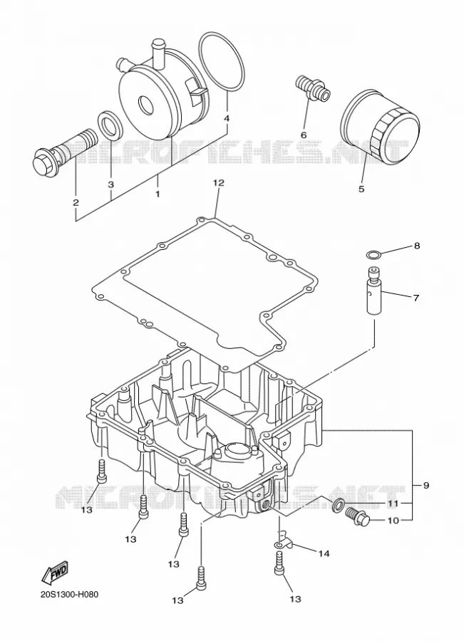 FILTRE A HUILE Yamaha MOTO 600 2016 XJ6  XJ6SA