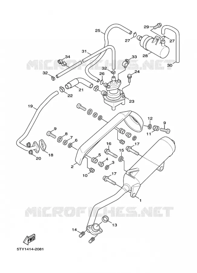 ECHAPPEMENT Yamaha SCOOTER 125 2004 FLAME  X  NXC125