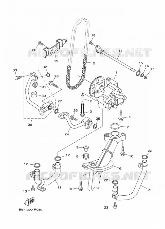 POMPE A HUILE Yamaha MOTO 1000 2016 MT  MTN1000