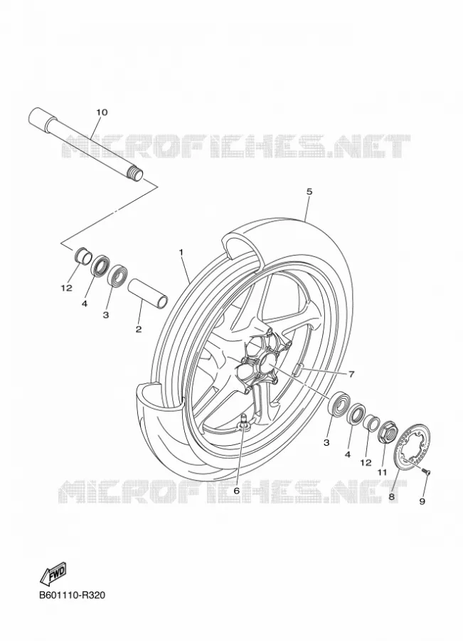 ROUE AVANT Yamaha MOTO 1000 2016 MT  MTN1000