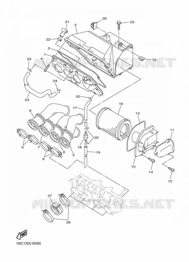 ADMISSION Yamaha MOTO 1300 2016 FJR  FJR1300-A