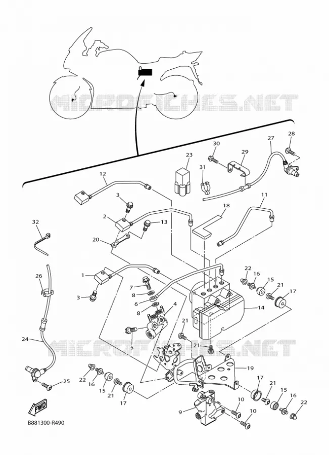 PARTIE ELECTRIQUE 3 Yamaha MOTO 1300 2016 FJR  FJR1300-A