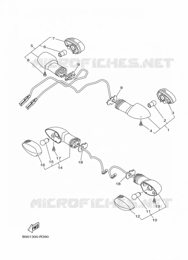CLIGNOTANT Yamaha MOTO 900 2016 XSR  MTM850