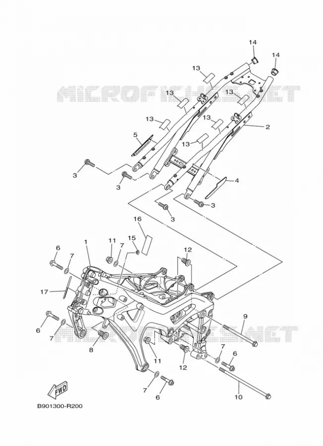 CADRE Yamaha MOTO 900 2016 XSR  MTM850