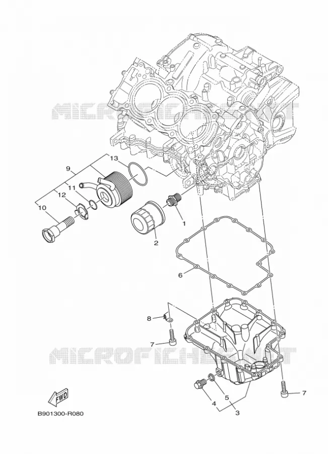 FILTRE A HUILE Yamaha MOTO 850 2016 XSR  MTM850