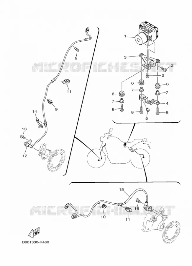 PARTIE ELECTRIQUE 3 Yamaha MOTO 850 2016 XSR  MTM850
