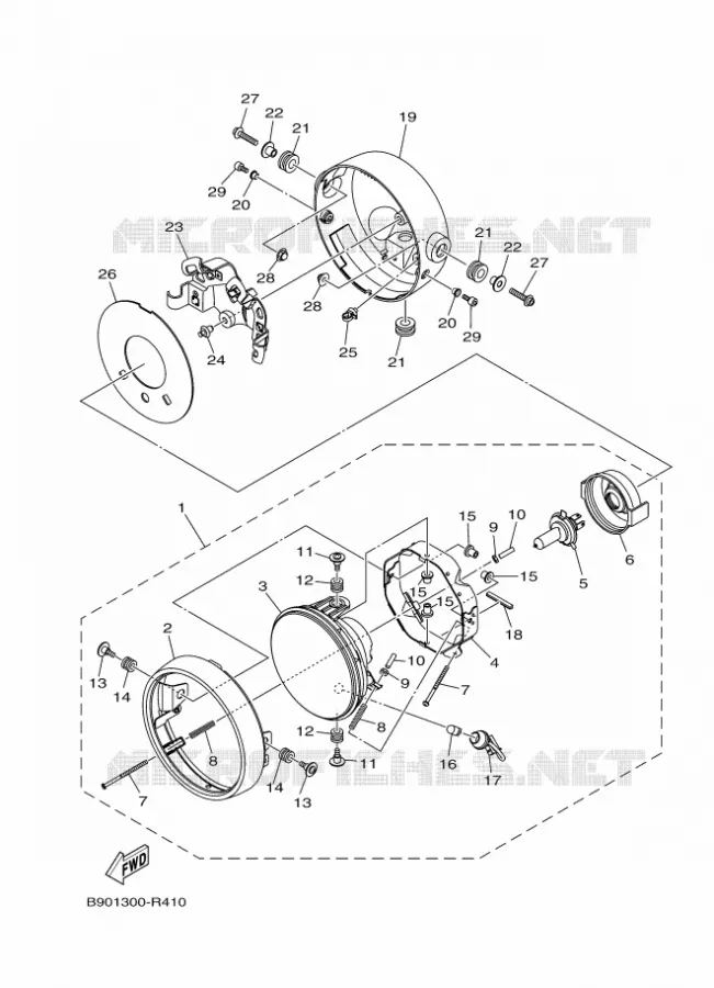 PHARE  Yamaha MOTO 850 2016 XSR  MTM850