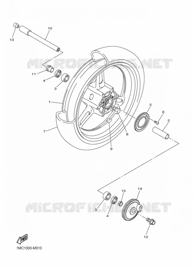 ROUE AVANT Yamaha MOTO 1300 2016 FJR  FJR1300-AS