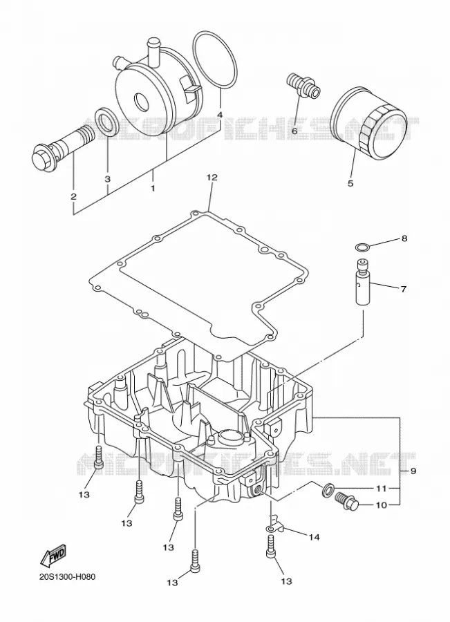 FILTRE A HUILE Yamaha MOTO 600 2016 XJ6  XJ6F