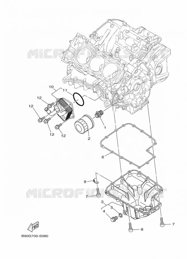 FILTRE A HUILE Yamaha MOTO 900 2017 MT  MTN850-A
